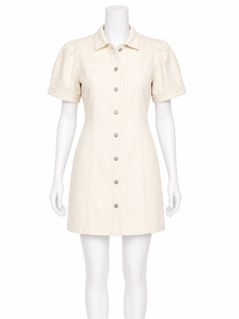 Brand New: ✨BLANK NYC✨Cream Button-Front Denim Dress
